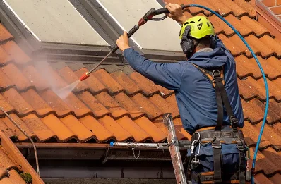 Démoussage et hydrofuge de toiture à Courlans